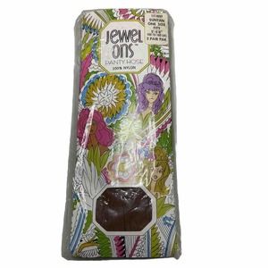 Vintage Pantyhouse Mod Psychedelic 100% Nylon One Size 2 Pairs Deadstock NEW